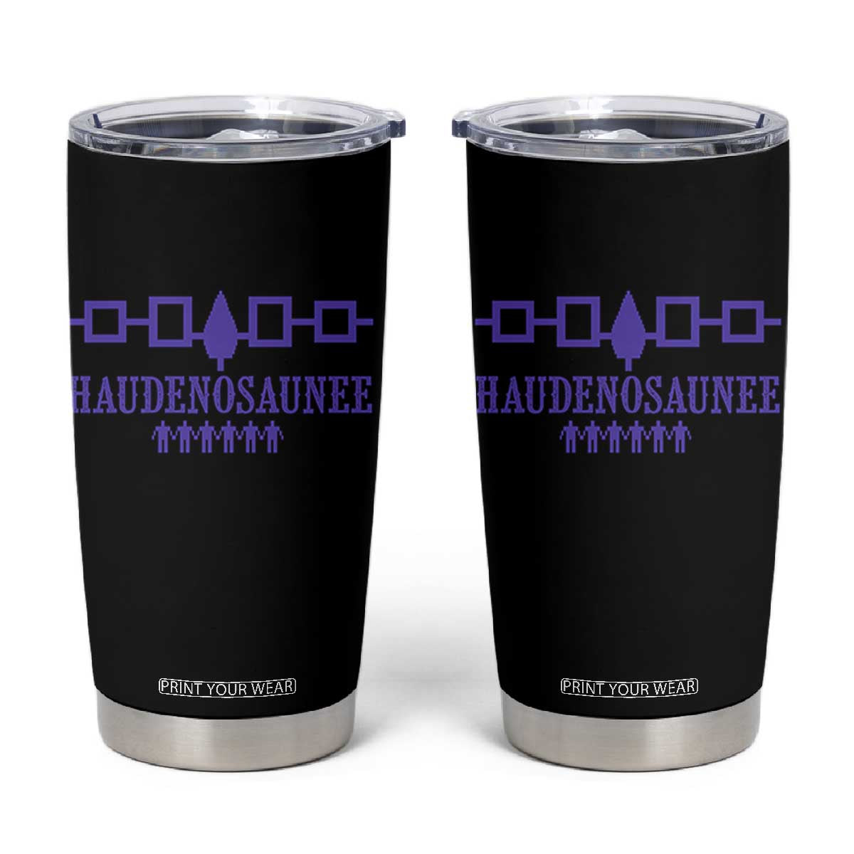 Native American Haudenosaunee Iroquois Nation Flag Tumbler Cup TS11 Black Print Your Wear