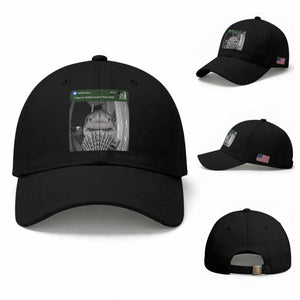 There is Motion at Your Front Door Funny Shark Motion Meme Baseball Cap TS11 Baseball Cap Universal Fit Black Print Your Wear