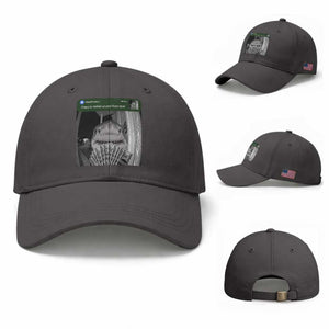 There is Motion at Your Front Door Funny Shark Motion Meme Baseball Cap TS11 Baseball Cap Universal Fit Dark Gray Print Your Wear