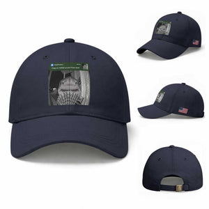 There is Motion at Your Front Door Funny Shark Motion Meme Baseball Cap TS11 Baseball Cap Universal Fit Navy Print Your Wear