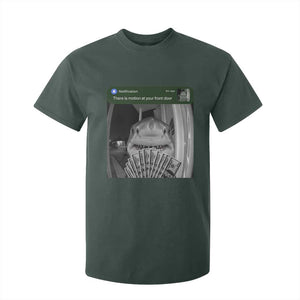 There is Motion at Your Front Door Funny Shark Motion Meme T Shirt For Kid TS11 Dark Forest Green Print Your Wear