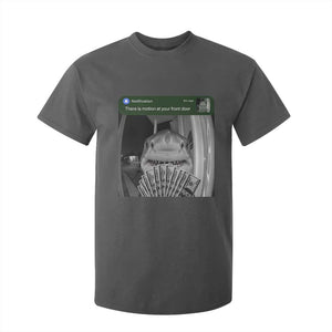 There is Motion at Your Front Door Funny Shark Motion Meme T Shirt For Kid TS11 Dark Heather Print Your Wear