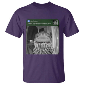 There is Motion at Your Front Door Funny Shark Motion Meme T Shirt TS11 Purple Print Your Wear