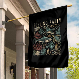 Feeling Salty Shark Lover Vintage Ocean Life Garden Flag TS11 Print Your Wear