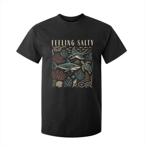Feeling Salty Shark Lover Vintage Ocean Life T Shirt For Kid TS11 Black Print Your Wear
