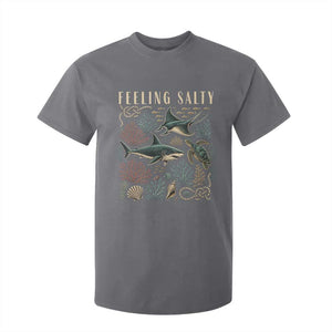 Feeling Salty Shark Lover Vintage Ocean Life T Shirt For Kid TS11 Charcoal Print Your Wear