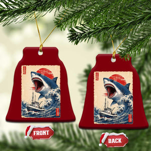 Megalodon Shark Japanese Vintage Graphic Ukiyo e Art Ceramic Ornament TS11 Print Your Wear