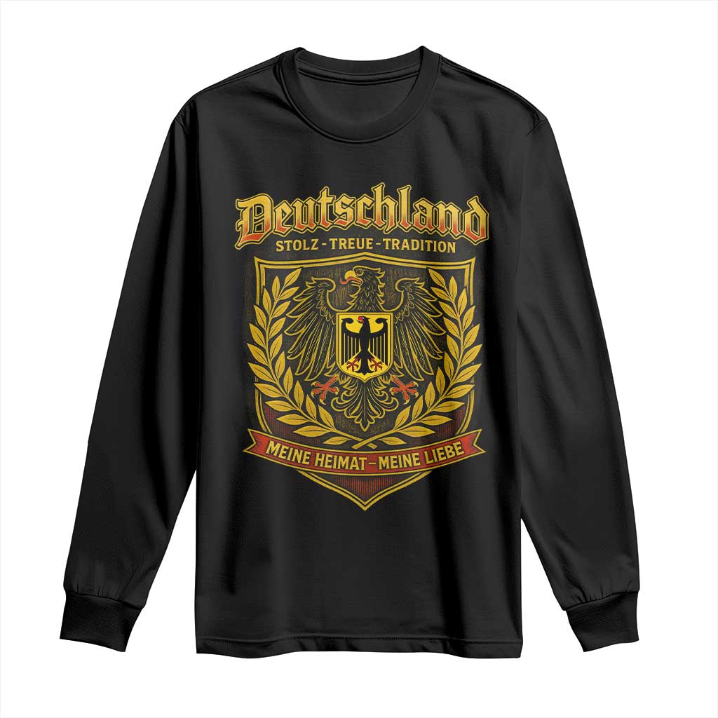 German Heritage Pride Long Sleeve Shirt Deutschland Stolz Treue Tradition Meine Heimat Meine Liebe TS11 Black Print Your Wear