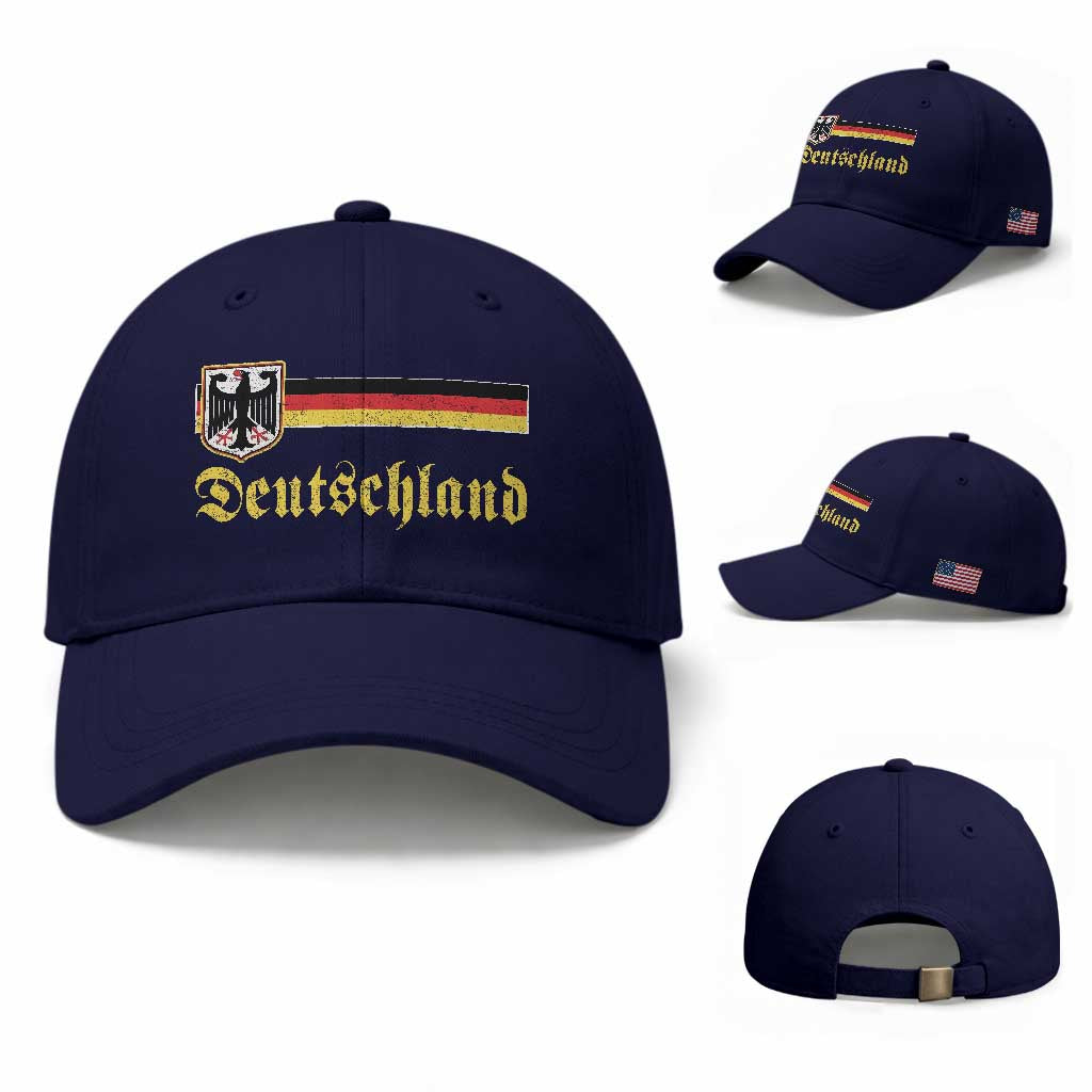 Deutschland German Heritage Pride Baseball Cap Bundesadler Coat of Arms TS11 Baseball Cap Universal Fit Dark Blue Print Your Wear