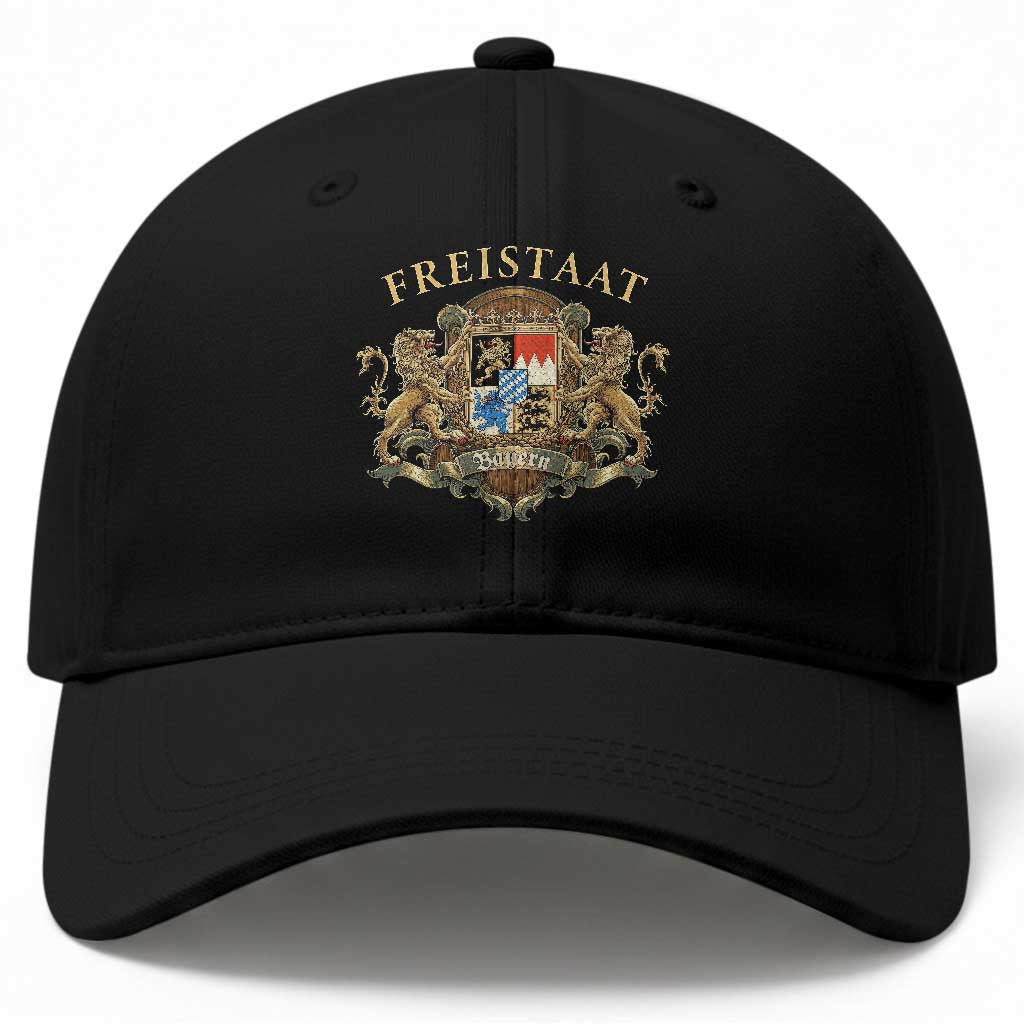 Bavarian Pride Baseball Cap Freistaat Bayern Golden Lion Coat Of Arms TS11 Print Your Wear