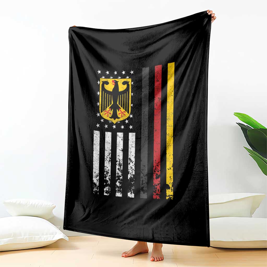 Patriotic Bundesadler Vintage German American Flag Throw Blanket Germany Heritage Pride TS11 Print Your Wear