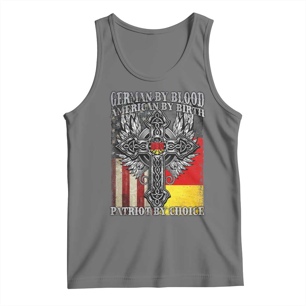 German By Blood American By Birth Patriot By Choice Tank Top German Americans TS11 Black Heather Print Your Wear