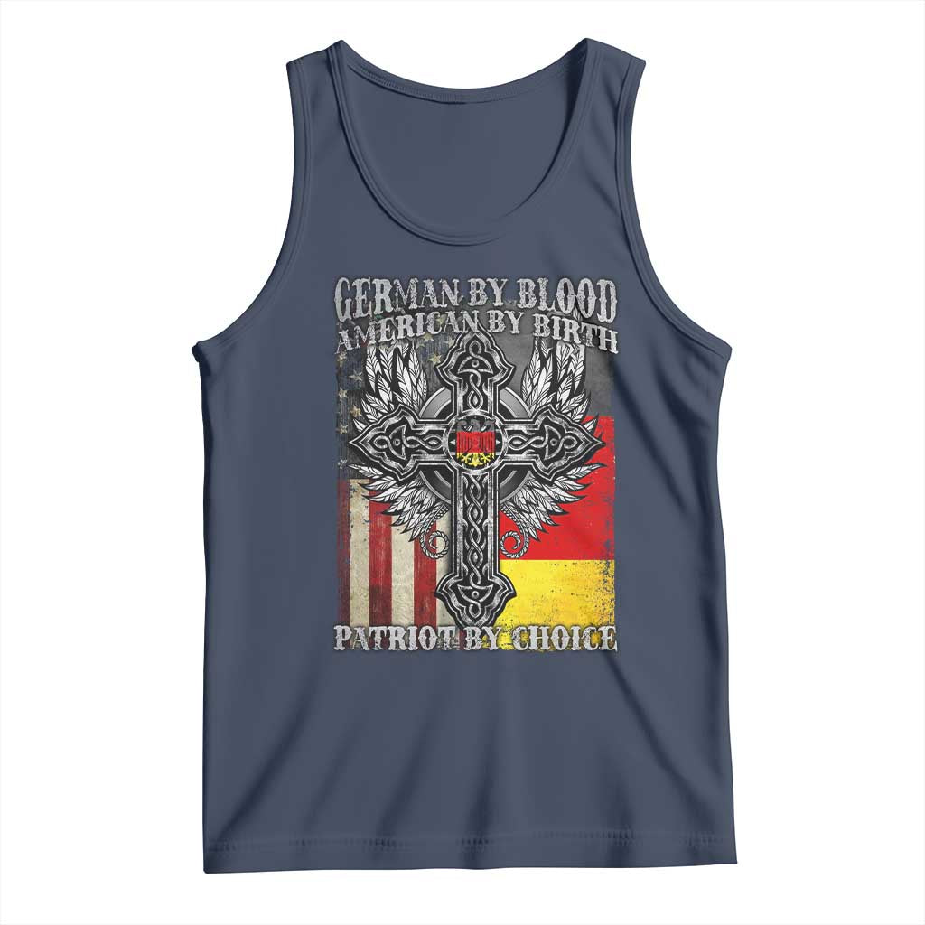 German By Blood American By Birth Patriot By Choice Tank Top German Americans TS11 Navy Print Your Wear