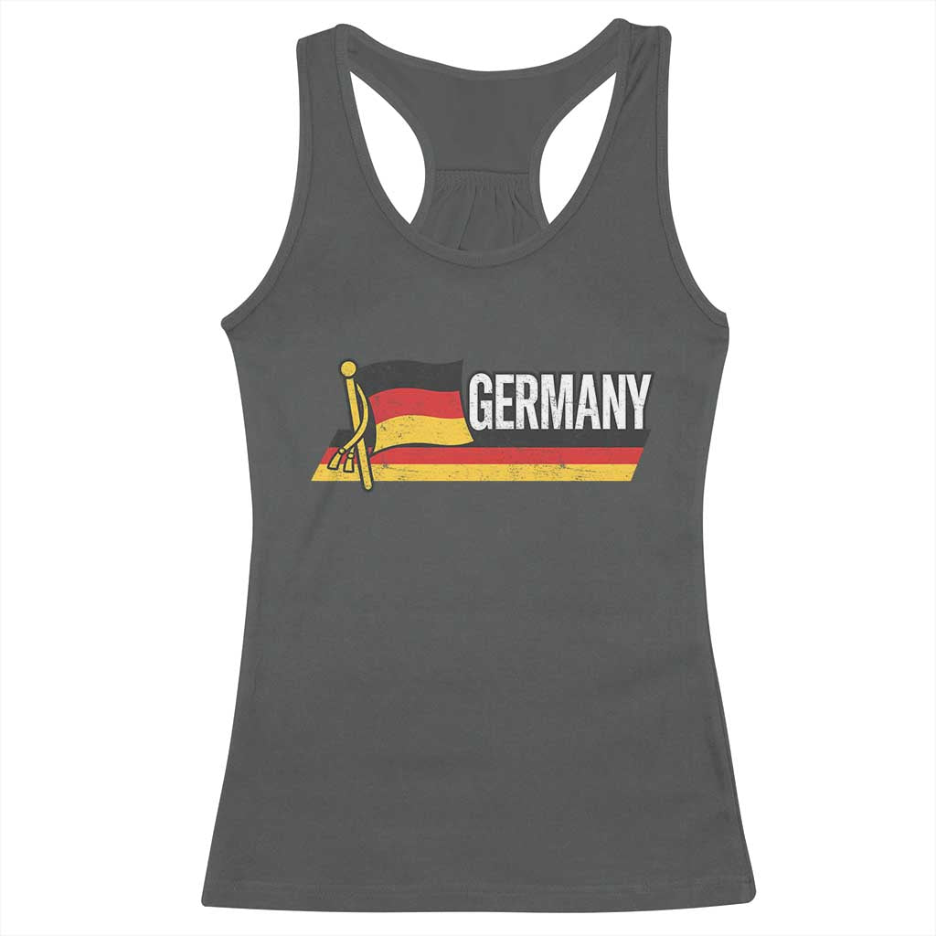 German Heritage Pride Germany Flag Racerback Tank Top TS11 Dark Heather Print Your Wear