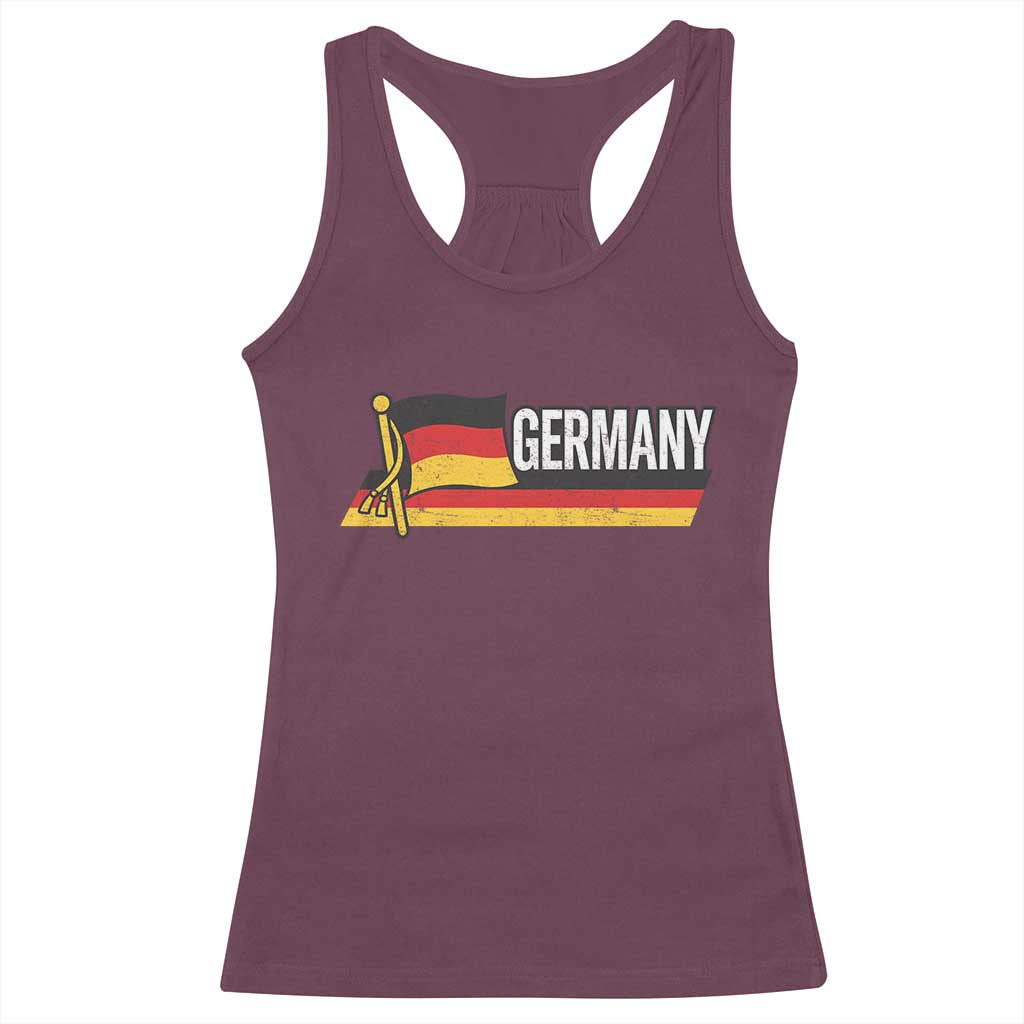 German Heritage Pride Germany Flag Racerback Tank Top TS11 Maroon Print Your Wear
