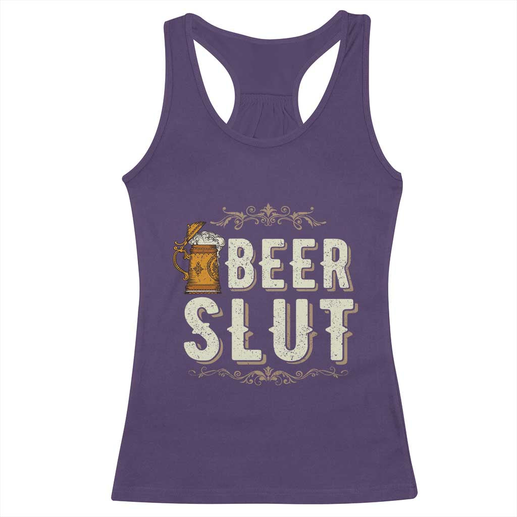 Funny Oktoberfest Beer Slut Racerback Tank Top German Beer Stein Drinking Lover TS11 Purple Print Your Wear