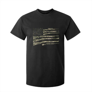 Hunting Guns Vintage Camo American Flag T Shirt For Kid TS11 Black Print Your Wear