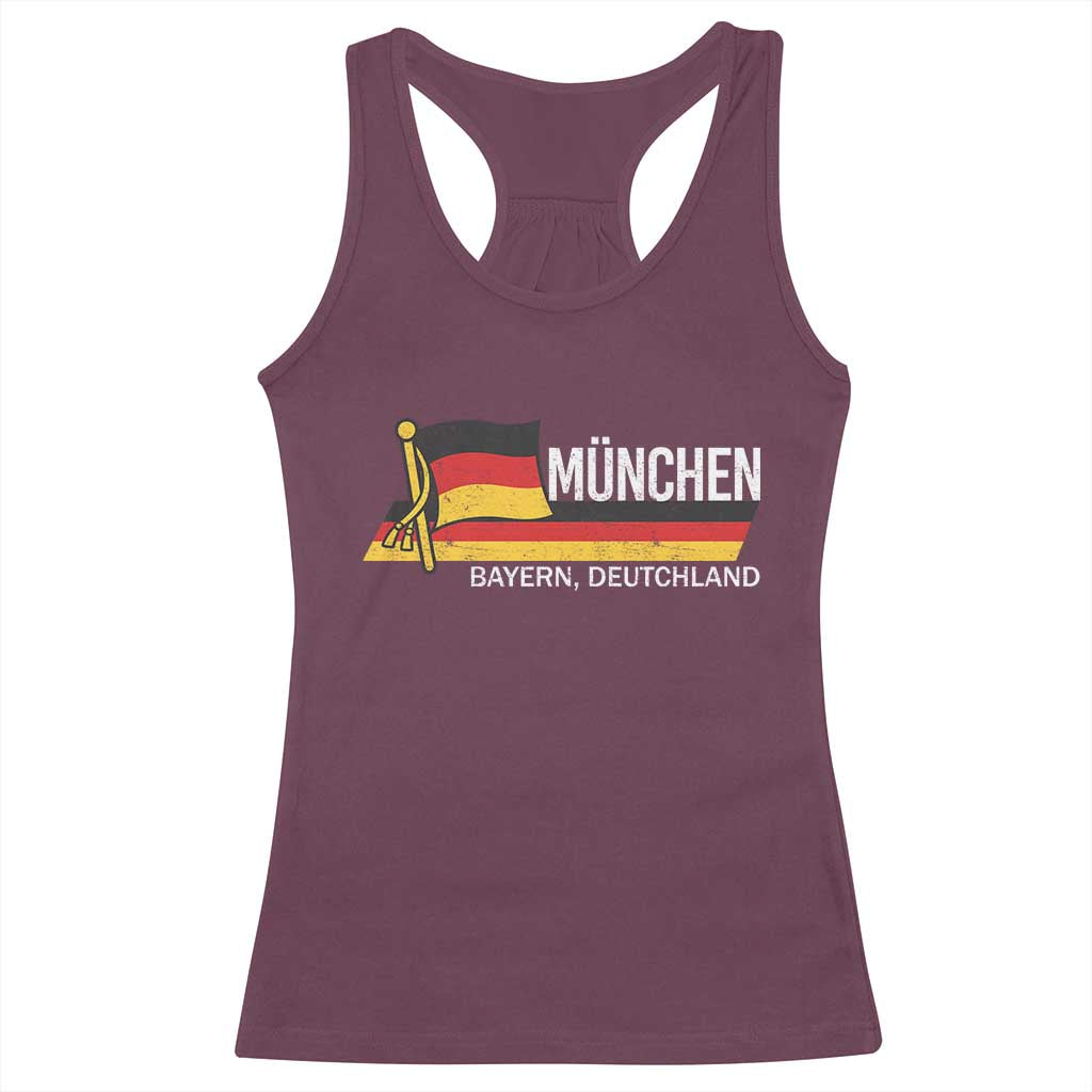Munchen Bayern German Heritage Pride Germany Flag Racerback Tank Top TS11 Maroon Print Your Wear