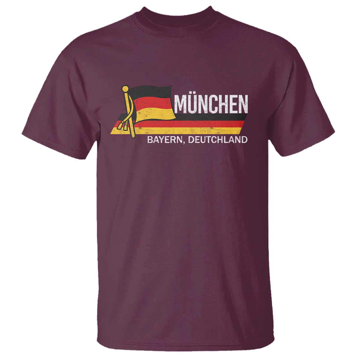 Munchen Bayern German Heritage Pride Germany Flag T Shirt TS11 Maroon Print Your Wear