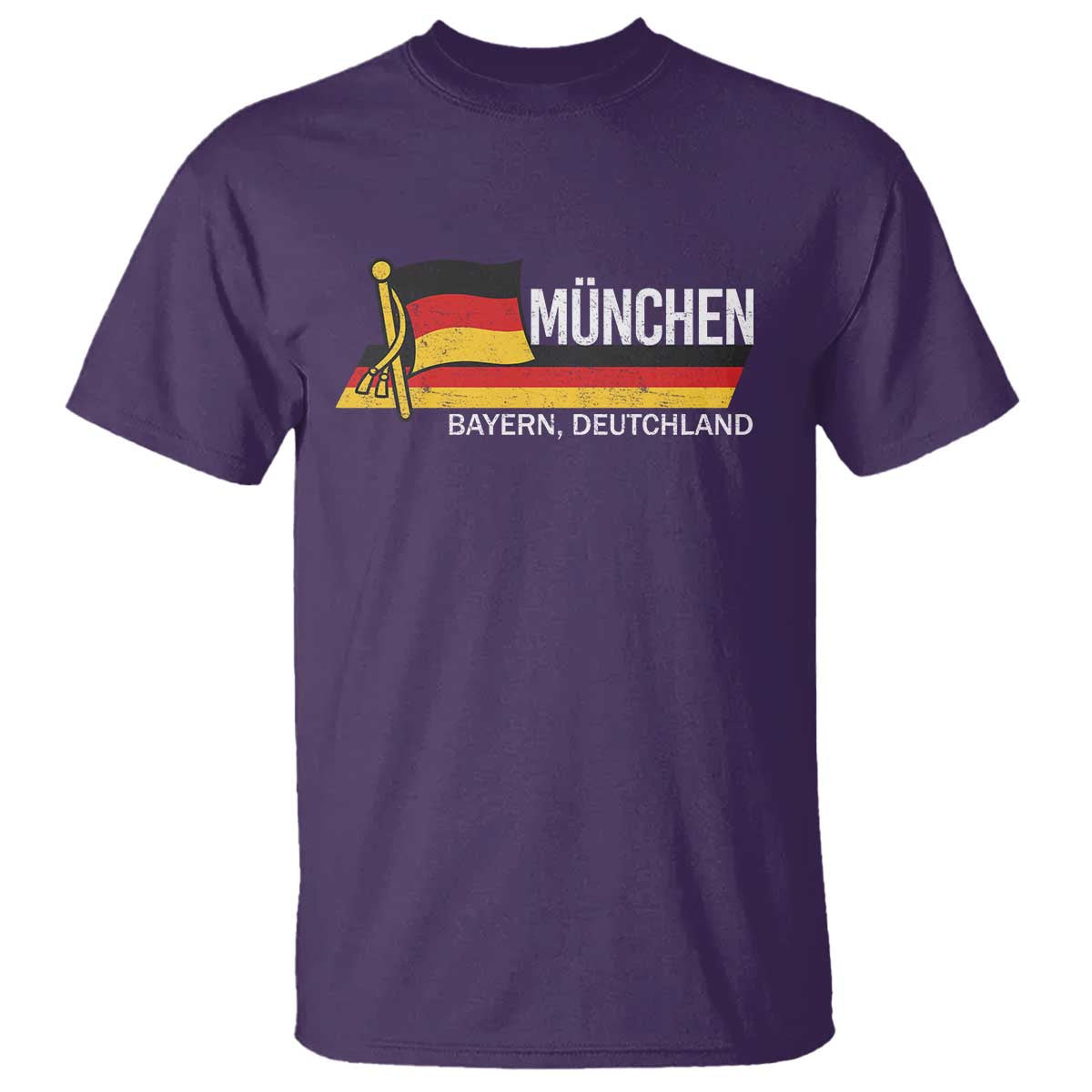 Munchen Bayern German Heritage Pride Germany Flag T Shirt TS11 Purple Print Your Wear