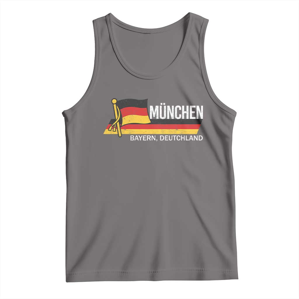 Munchen Bayern German Heritage Pride Germany Flag Tank Top TS11 Deep Heather Print Your Wear