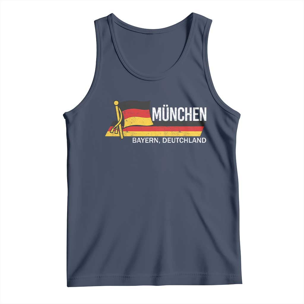 Munchen Bayern German Heritage Pride Germany Flag Tank Top TS11 Navy Print Your Wear