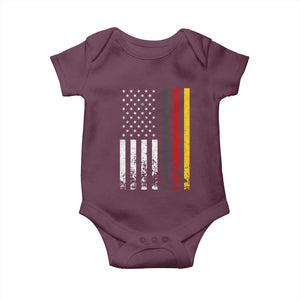 Patriotic Vintage German American Flag Baby Onesie Germany Heritage Pride TS11 Maroon Print Your Wear