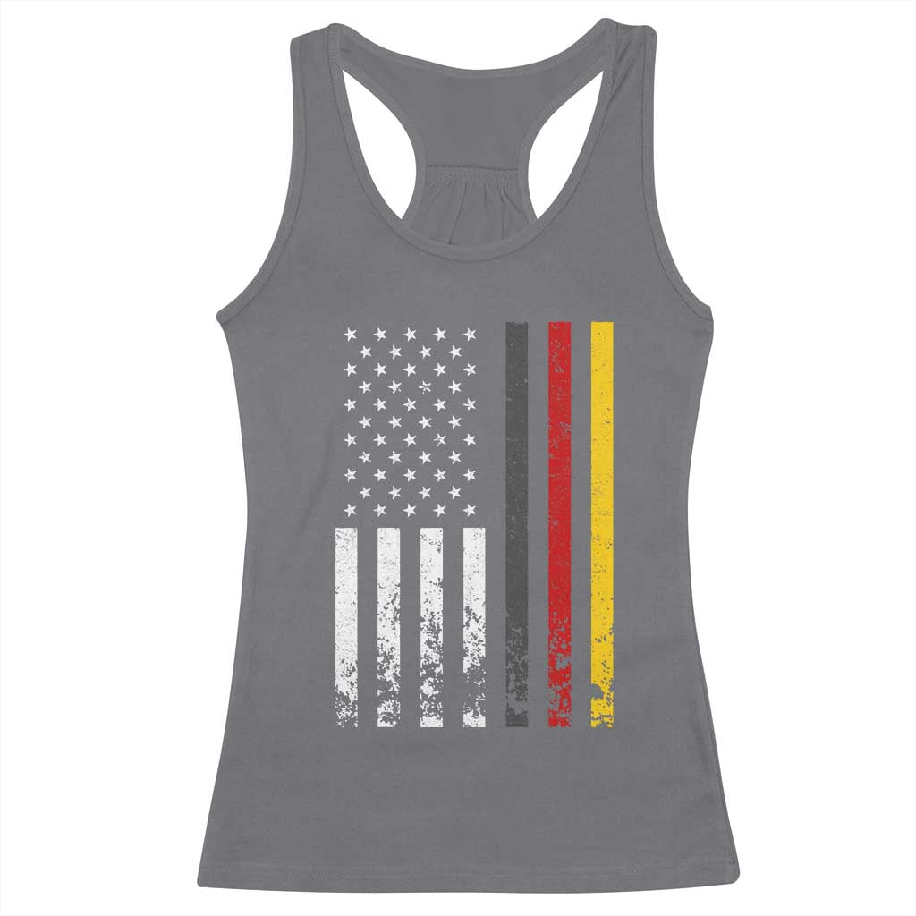 Patriotic Vintage German American Flag Racerback Tank Top Germany Heritage Pride TS11 Charcoal Print Your Wear