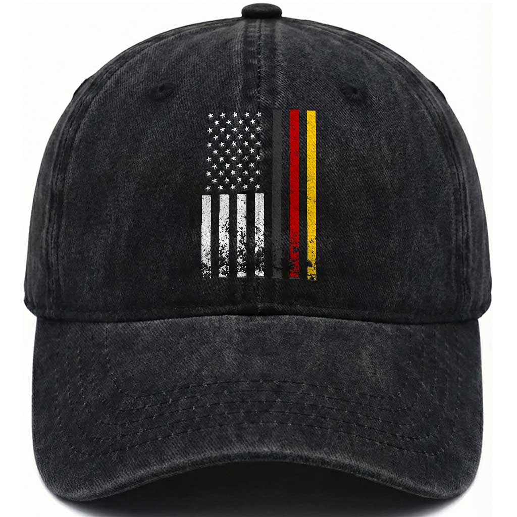 Patriotic Vintage German American Flag Washed Cotton Baseball Cap Germany Heritage Pride TS11 Print Your Wear