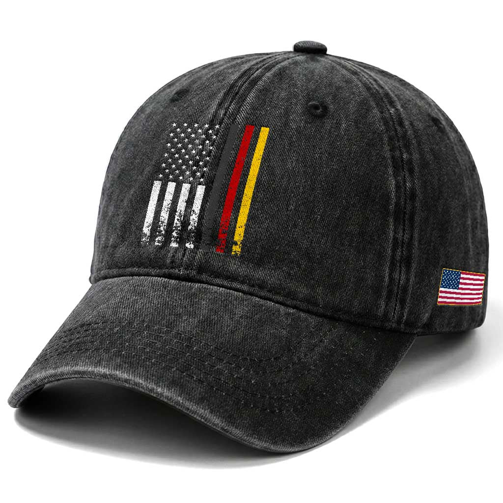 Patriotic Vintage German American Flag Washed Cotton Baseball Cap Germany Heritage Pride TS11 Print Your Wear