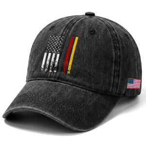 Patriotic Vintage German American Flag Washed Cotton Baseball Cap Germany Heritage Pride TS11 Print Your Wear
