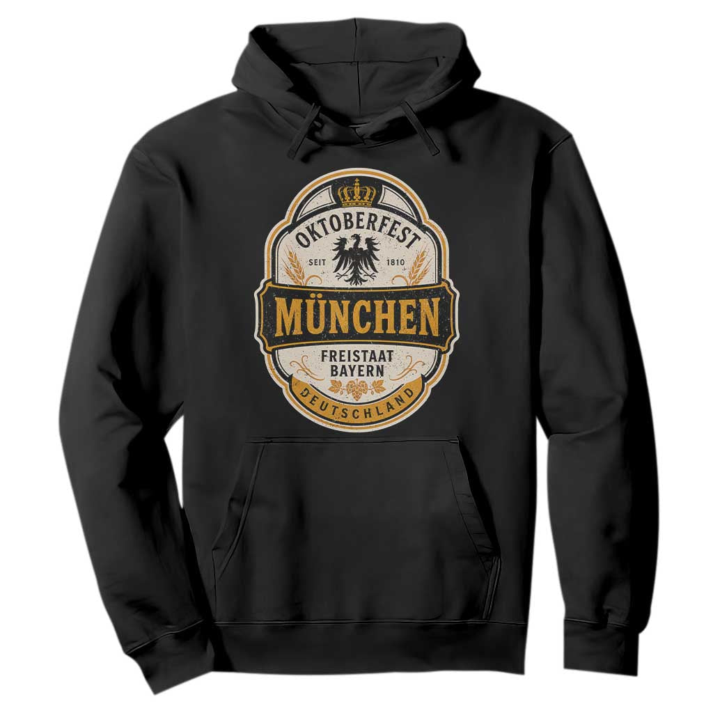 Oktoberfest Munchen Deutschland German Beer Festival Hoodie Freistaat Bayern Heraldic Eagle TS11 Black Print Your Wear