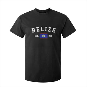 Belize Est 1981 T Shirt For Kid Vintage Belizean Flag Independence Day