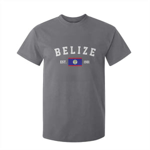 Belize Est 1981 T Shirt For Kid Vintage Belizean Flag Independence Day