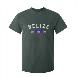 Belize Est 1981 T Shirt For Kid Vintage Belizean Flag Independence Day