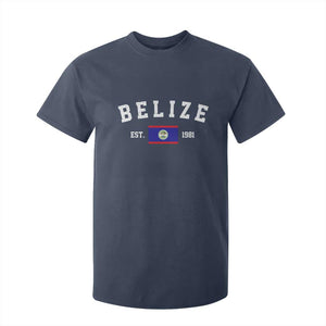 Belize Est 1981 T Shirt For Kid Vintage Belizean Flag Independence Day