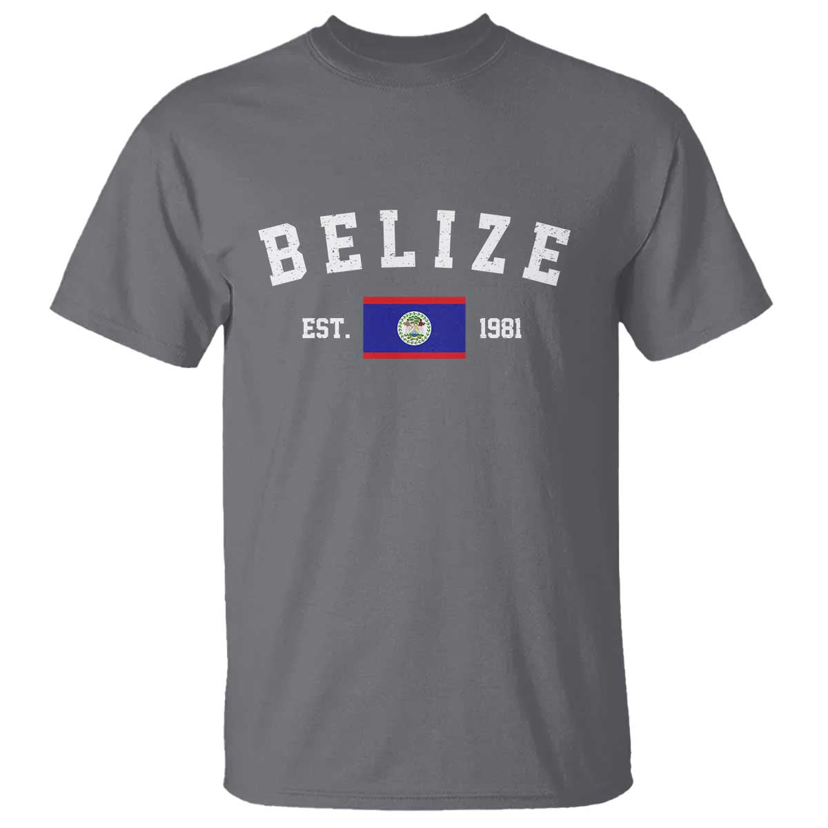 Belize Est 1981 T Shirt Vintage Belizean Flag Independence Day