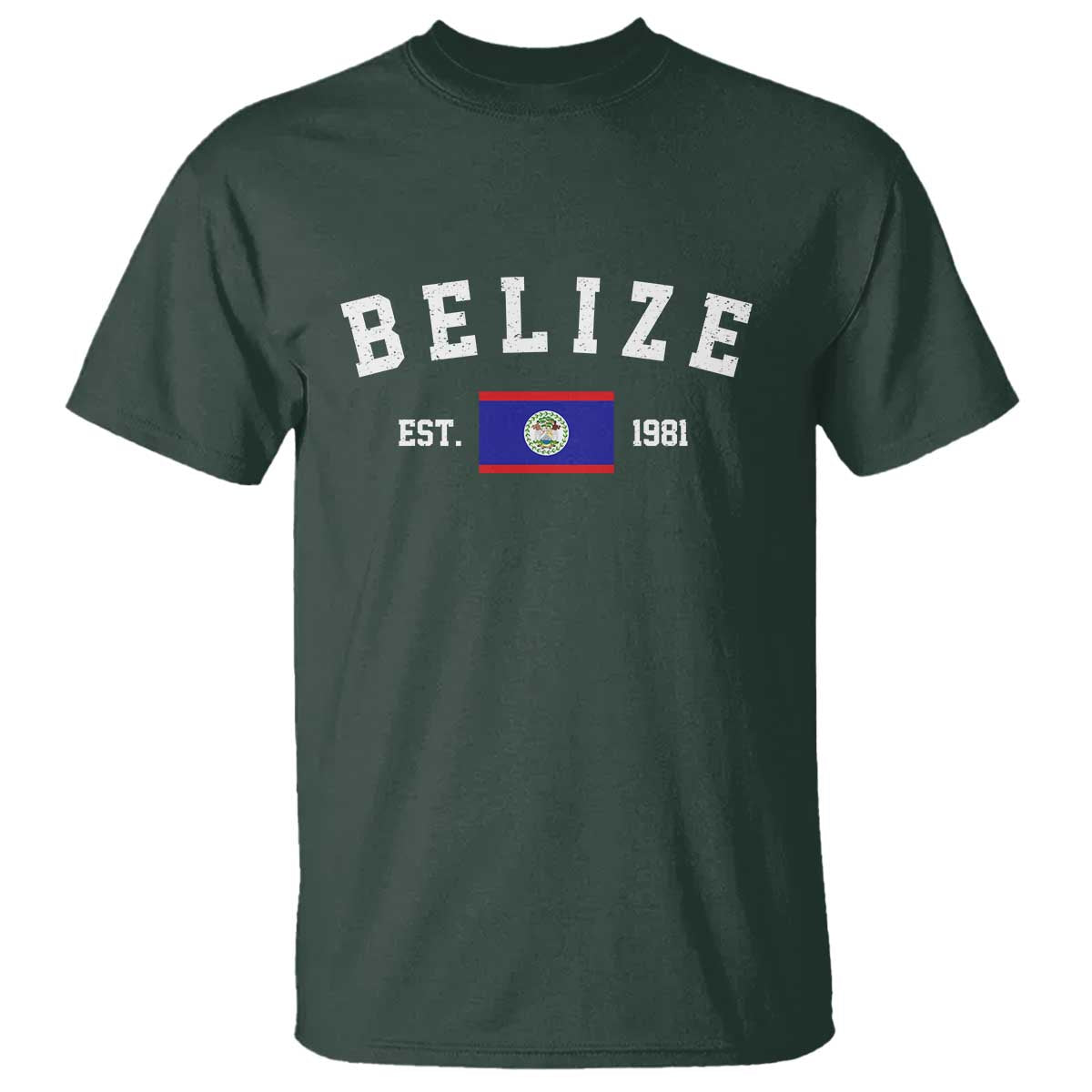 Belize Est 1981 T Shirt Vintage Belizean Flag Independence Day