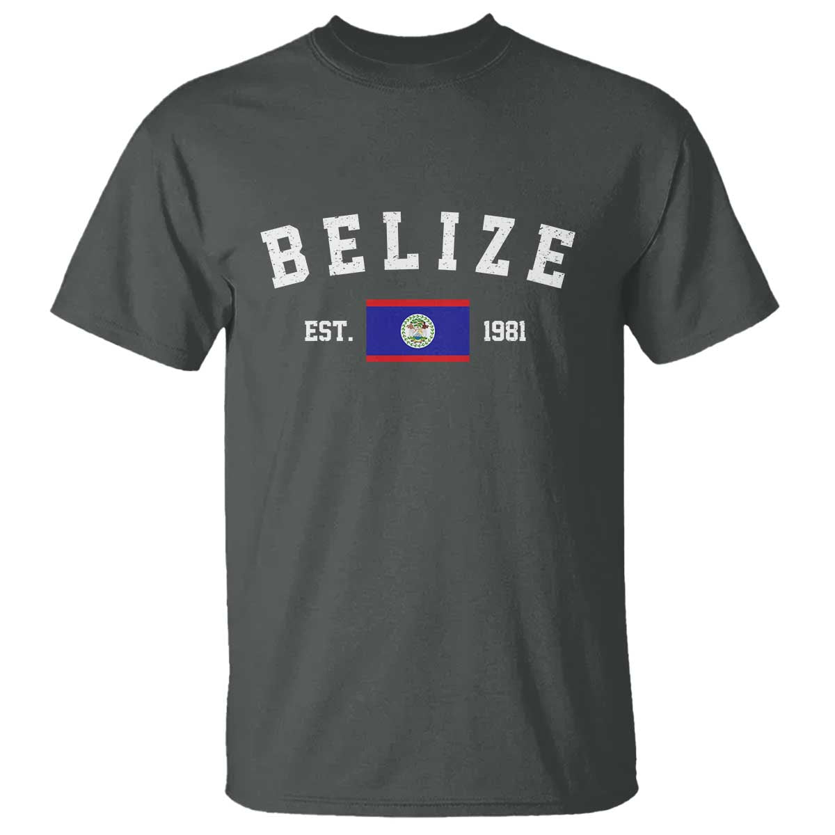 Belize Est 1981 T Shirt Vintage Belizean Flag Independence Day