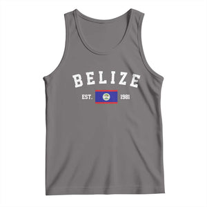 Belize Est 1981 Tank Top Vintage Belizean Flag Independence Day