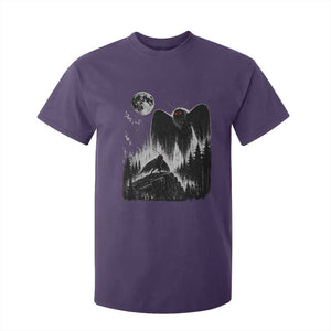 Mothman Howling at Moon 90s Retro T Shirt For Kid Funny West Virginia Cryptid TS11 Purple Print Your Wear