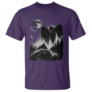 Mothman Howling at Moon 90s Retro T Shirt Funny West Virginia Cryptid TS11 Purple Print Your Wear