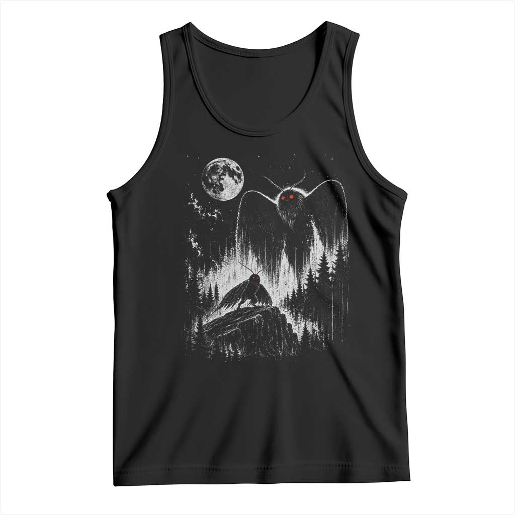 Mothman Howling at Moon 90s Retro Tank Top Funny West Virginia Cryptid TS11 Black Print Your Wear