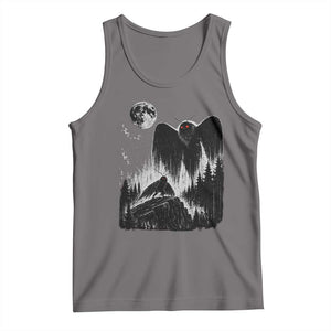 Mothman Howling at Moon 90s Retro Tank Top Funny West Virginia Cryptid TS11 Deep Heather Print Your Wear