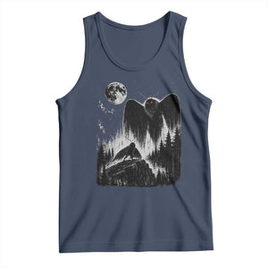 Mothman Howling at Moon 90s Retro Tank Top Funny West Virginia Cryptid TS11 Navy Print Your Wear