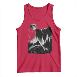 Mothman Howling at Moon 90s Retro Tank Top Funny West Virginia Cryptid TS11 Red Print Your Wear