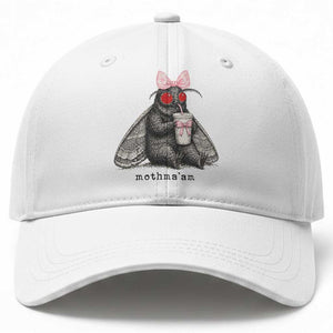 Funny Mothman Mothma'am Cute Pink Bow Coquette Baseball Cap TS11 Print Your Wear