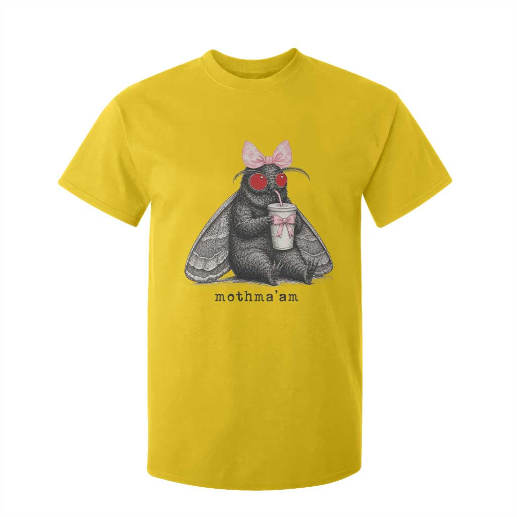Funny Mothman Mothma'am Cute Pink Bow Coquette T Shirt For Kid TS11 Daisy Print Your Wear