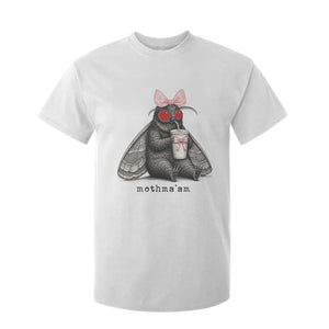 Funny Mothman Mothma'am Cute Pink Bow Coquette T Shirt For Kid TS11 White Print Your Wear