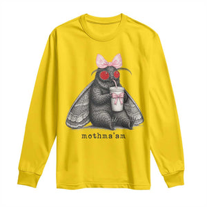 Funny Mothman Mothma'am Cute Pink Bow Coquette Long Sleeve Shirt TS11 Daisy Print Your Wear